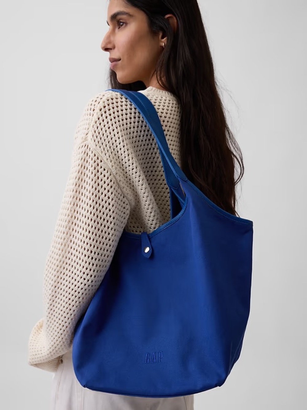 Gap Canvas Slouchy Tote Bag Purse Beach Vacation Outing Errands Poolside Lake